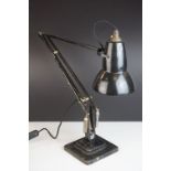 Mid 20th century / Retro Herbert Terry Black ' The Angle Poise ' Desk Lamp Light, on a stepped base