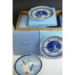 Fourteen Boxed Wedgwood coronation cabinet plates.