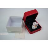 Boxed Swarovski Art Edition Crystal Encrusted ' Lucky Cat ' Ornament, with certificate