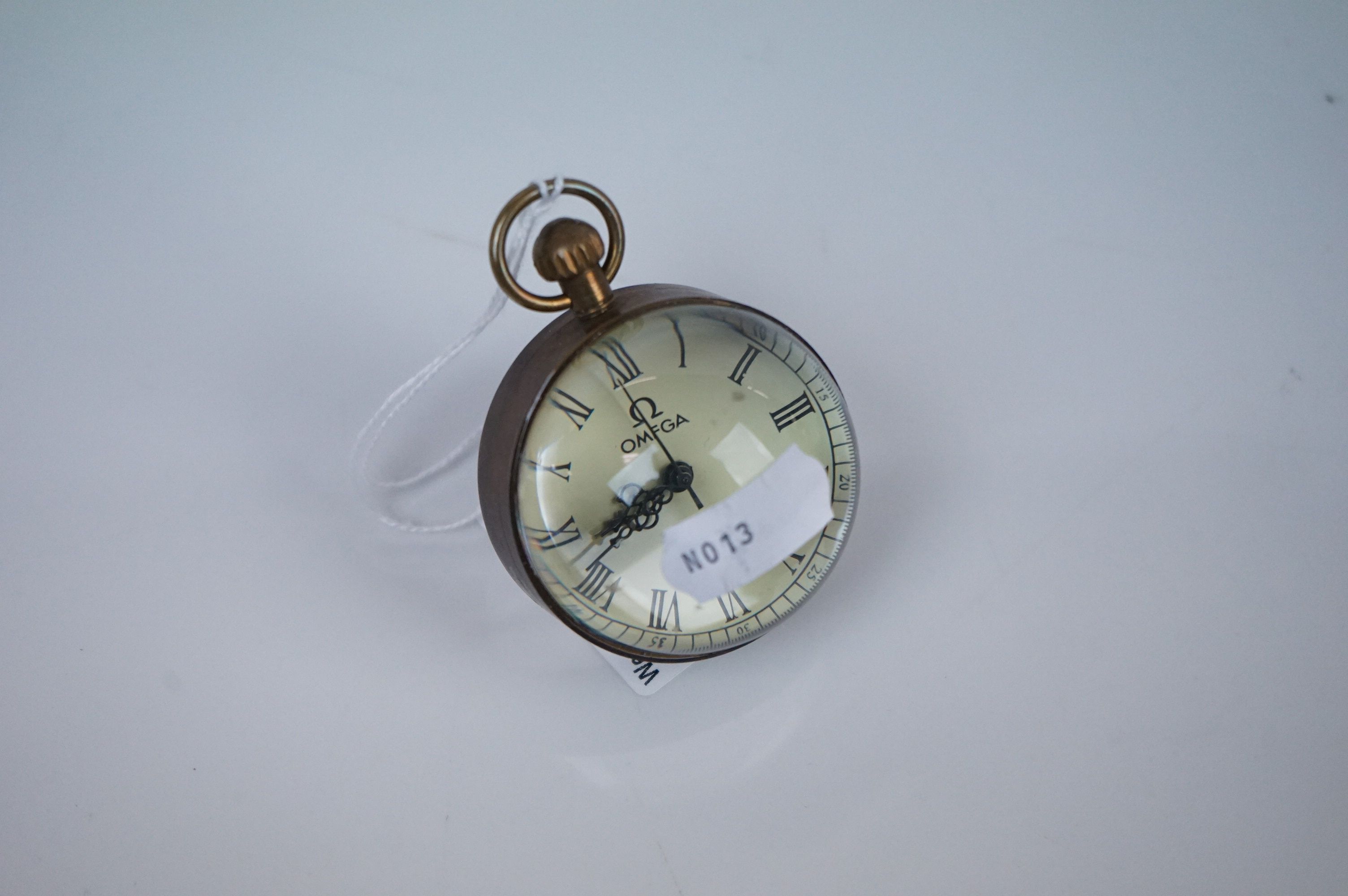 Brass and Glass Cased Bulls Eye Pocket Watch