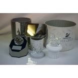 Swarovski Crystal Centenary Swans and Charter Member Paperweight with mirrors (original boxes)