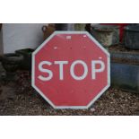 Metal ' Stop ' Road Sign, 76cms high