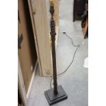 Two Iron Standard Lamp made from Balustrades, tallest 106cms high