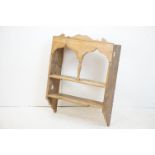 Pine Hanging Wall Shelf, 82cms high x 62cms wide