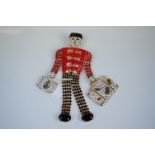 Crystal Set Brooch in the form of a Bellhop, 11cms high