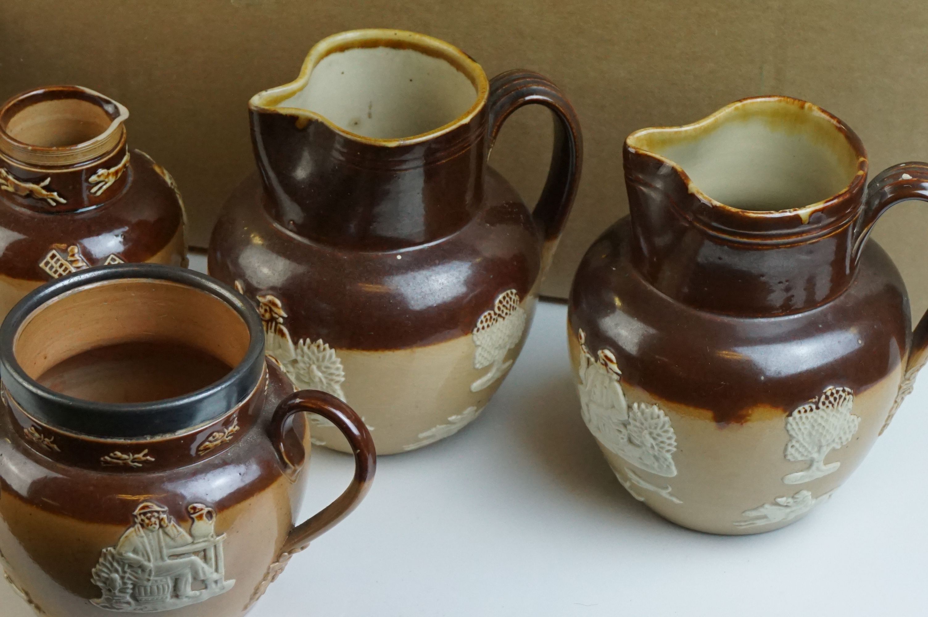 Quantity of mainly 19th century stoneware harvest jugs. - Image 2 of 8