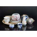A quantity of Oriental ceramics to include vases together with a Queen Victoria coronation plate