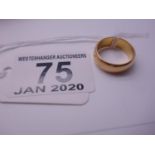 22ct GOLD Wedding band 8.4 grams size J,