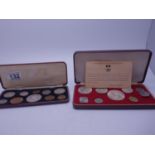 10 items denomination English boxed set 1937, highest denomination being a Crown,