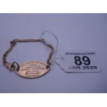 9ct GOLD h/m bracelet with logo centre, 12 grams