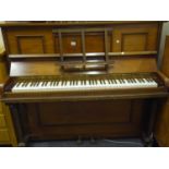 Upright walnut Piano, makers Metzler of London