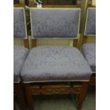 Good quality set of 9 x Jacobean style dining chairs with later upholstery comprising 1 carver and 8