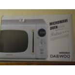 Boxed and un-used Daewoo microwave oven, Retro