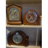 2 x Vintage 8 day clocks in need of repair, 2 x Napoleon Hat and 1 Edwardian