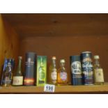 Collection of 9 x miniatures mainly Whisky including a 1978 Singleton, all un-opened,