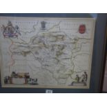 Old framed map