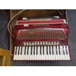 Boxed Accordion Squeeze box, model Multi Musette, makers Excelsior in good condition, multi