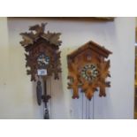 2 x Vintage Cuckoo clocks 1 has a pendulum missing, est 30-50