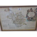 Old framed map