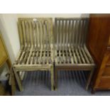 Canadian teak former habitat garden table with 6 chairs including 2 carvers, has been idle in a
