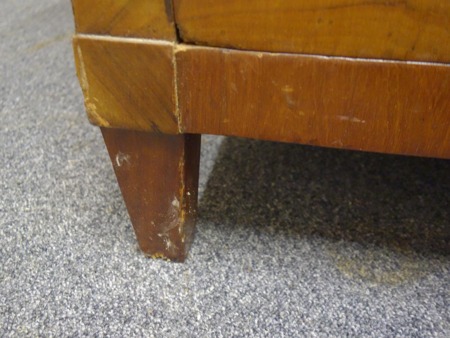 Superb solid oak and walnut Bombe design Bureau, Empire inspired with ebony highlights, the Bureau - Image 4 of 4