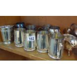 Silver plated items including tankards, 3 x sauce boats, 2 x Art Deco period tureens with lids est