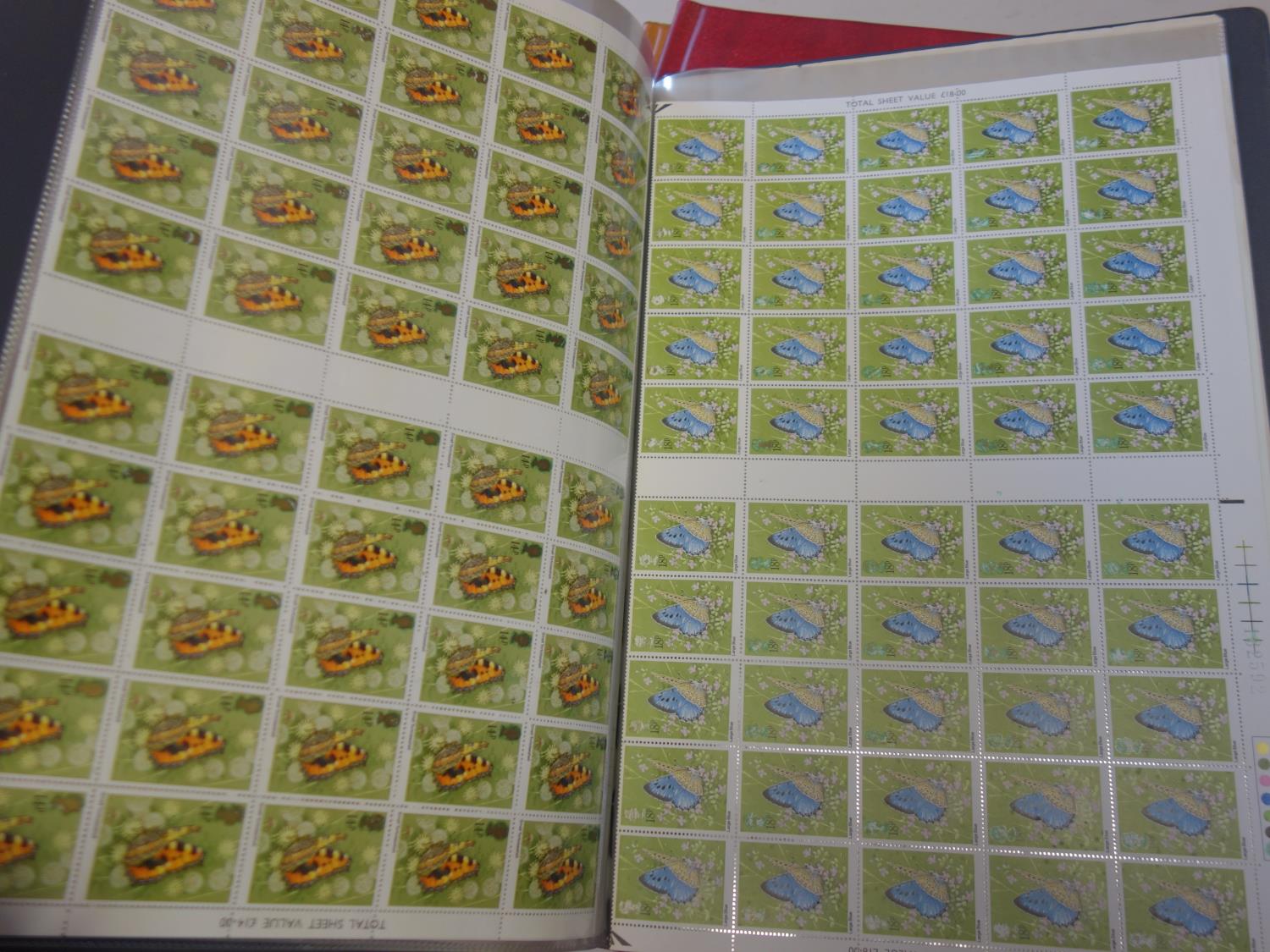 British stock sheet of stamps, 8 x albums A4 size each one containing an amount of various - Image 9 of 21