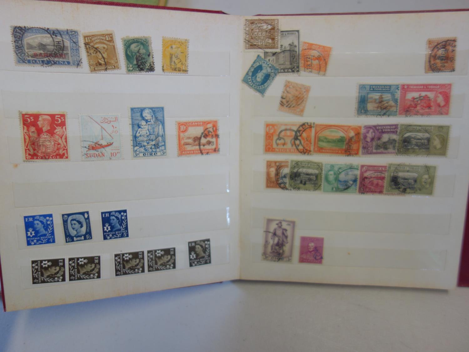 Stock sheets of English stamps, and 5 x albums containing English stock stamps