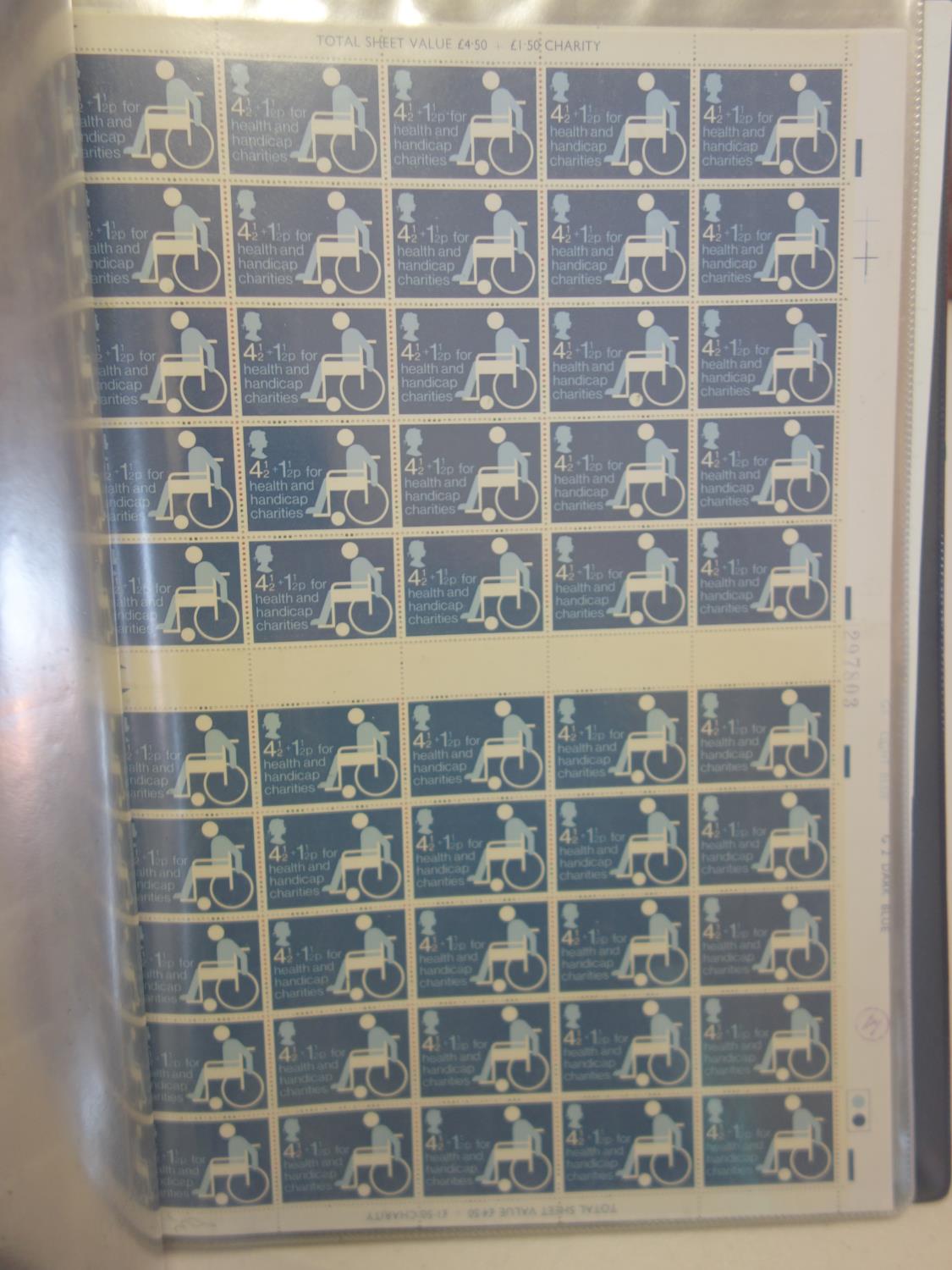 British stock sheet of stamps, 8 x albums A4 size each one containing an amount of various - Image 10 of 21