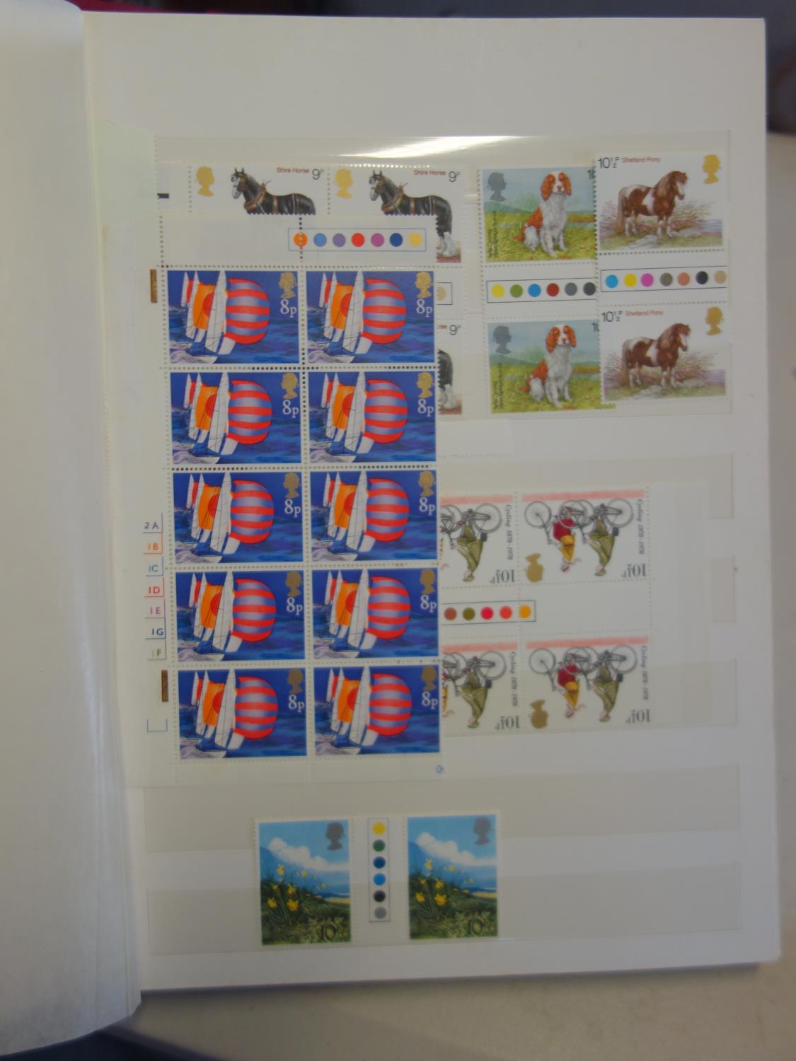 Stock sheets of English stamps, and 5 x albums containing English stock stamps - Image 10 of 20