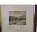 David Cox, a small watercolour of a landscape scene un-signed 4" x 5"