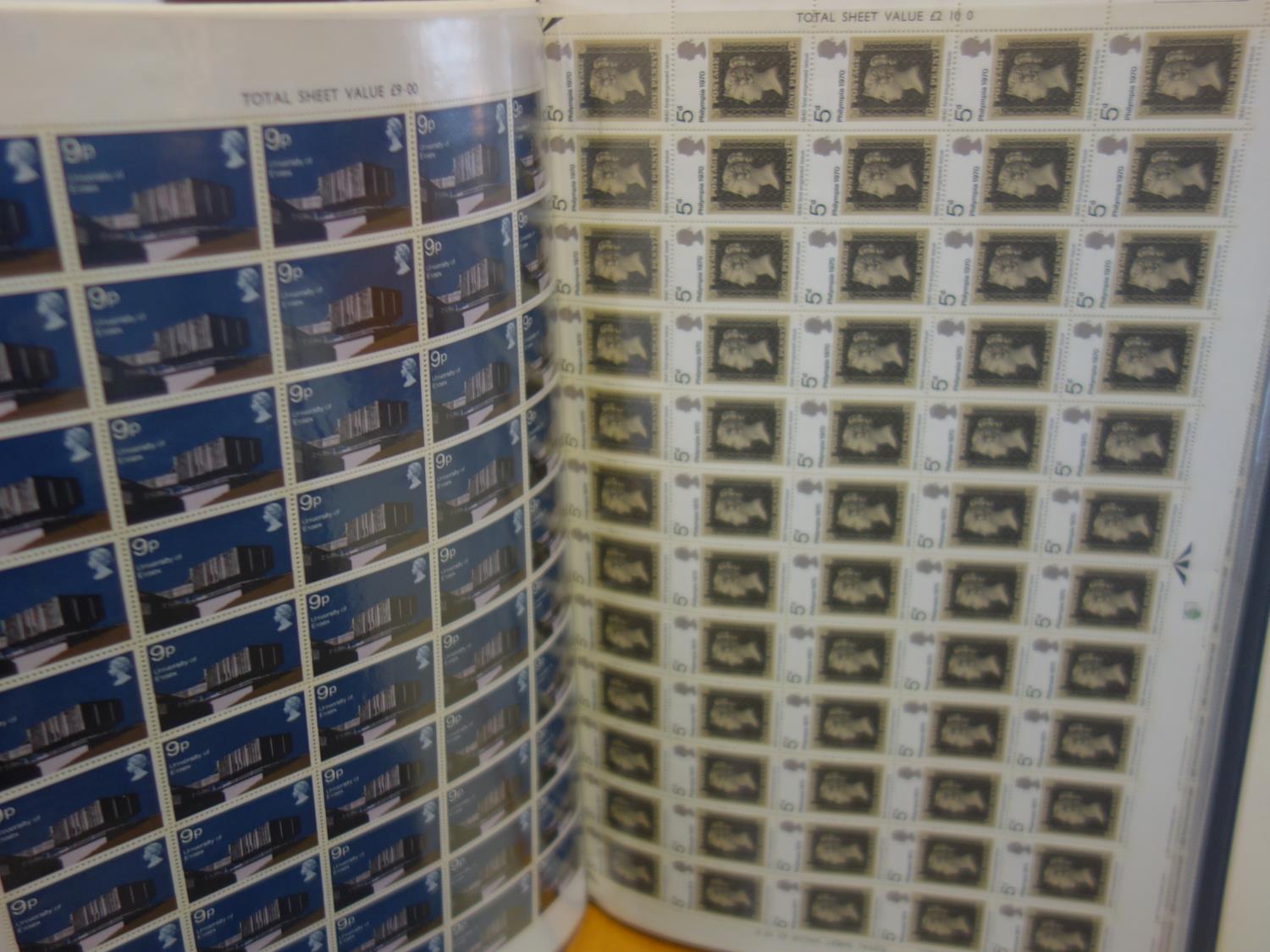 British stock sheet of stamps, 8 x albums A4 size each one containing an amount of various - Image 17 of 21