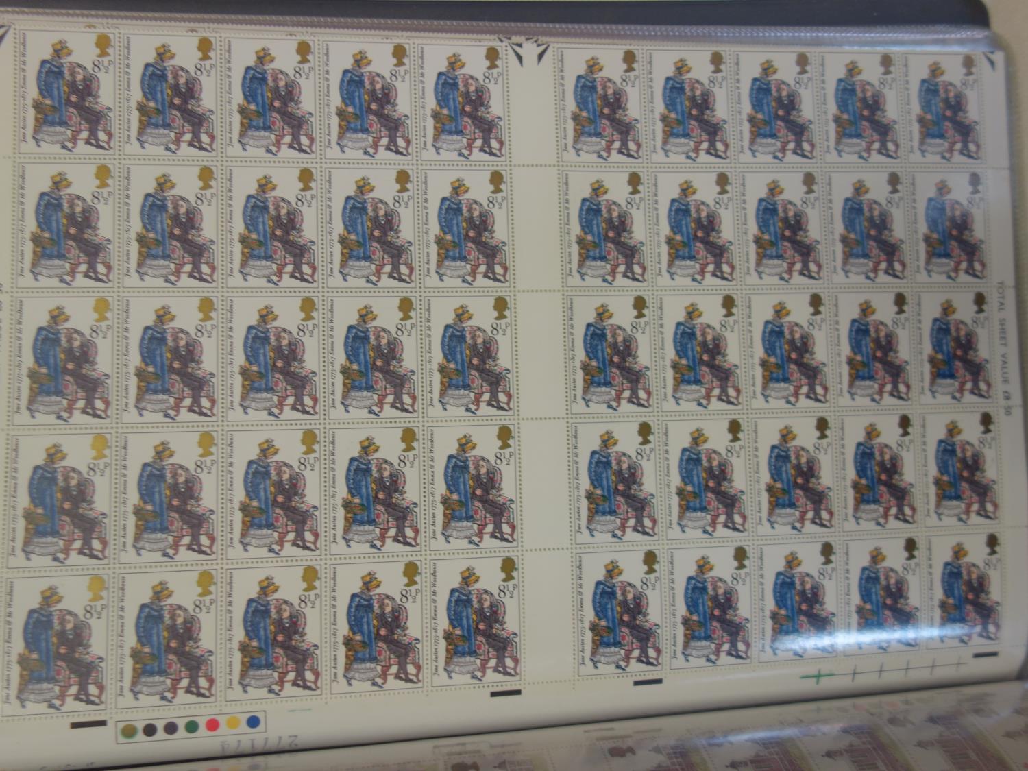 British stock sheet of stamps, 8 x albums A4 size each one containing an amount of various - Image 4 of 21