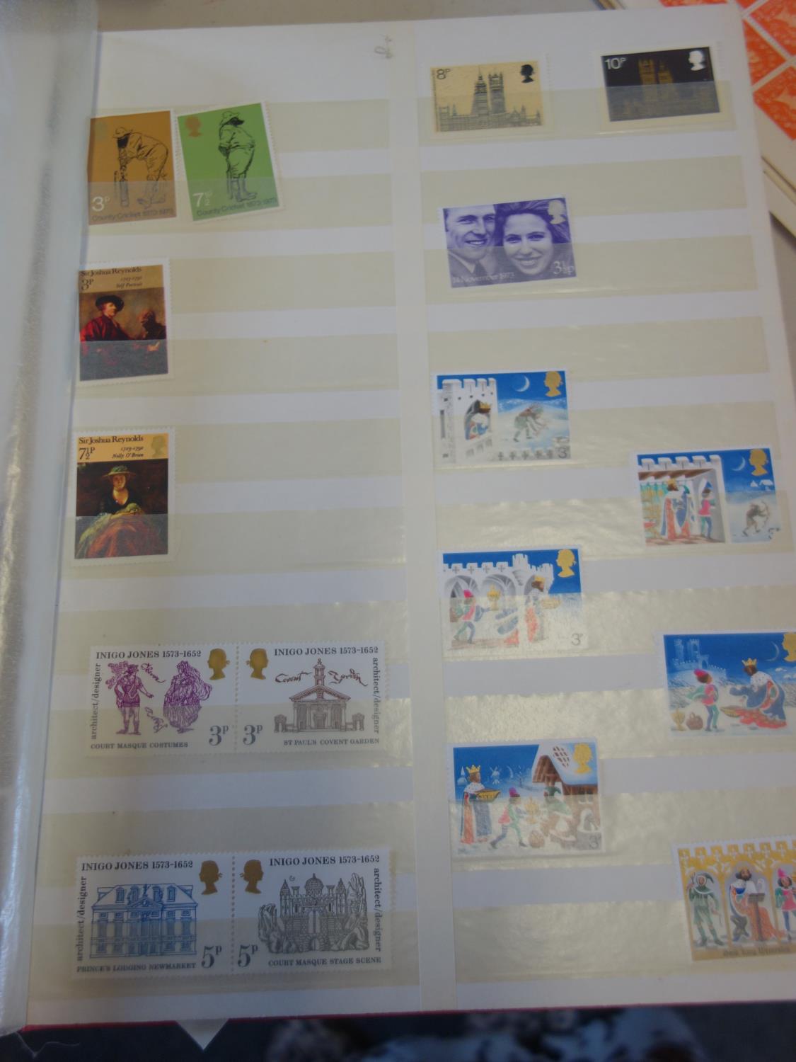 Stock sheets of English stamps, and 5 x albums containing English stock stamps - Image 11 of 20