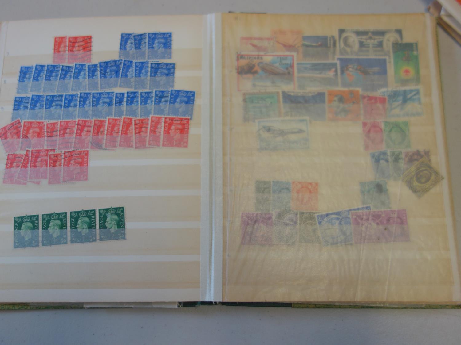 Stock sheets of English stamps, and 5 x albums containing English stock stamps - Image 9 of 20
