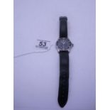 Tag Heuer, model 2000 Professional, 200 meters with black subsidiary dial, original strap