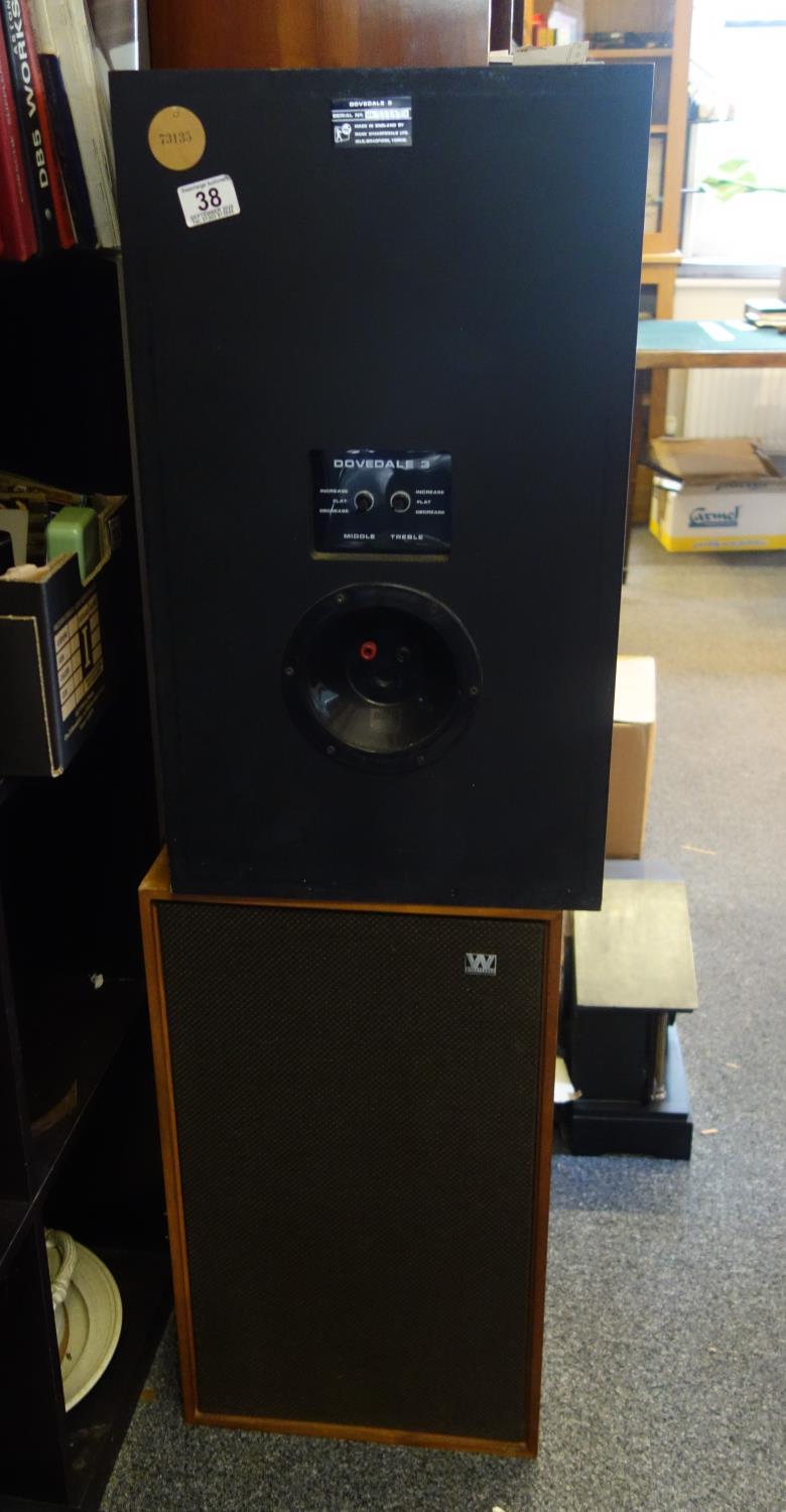 Pair of vintage Wharfedale Speakers, model Dobedale 3 both appear to be in good condition