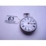 Silver h/m Pair cased pocket watch void of secondary case, marks or retailers mark Arthur Coats of