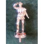 Collectable Vintage Car Mascot, modelled as a WW1 Soldier, 3.5" tall