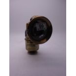 Vintage Miners Lamp, brass hand held 6" tall Birmingham early 20th century, model New Revenge, in