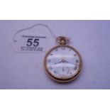 Gent's 9ct GOLD open face pocket watch, the dial marked Pyramid by Spikins from Dent London, with