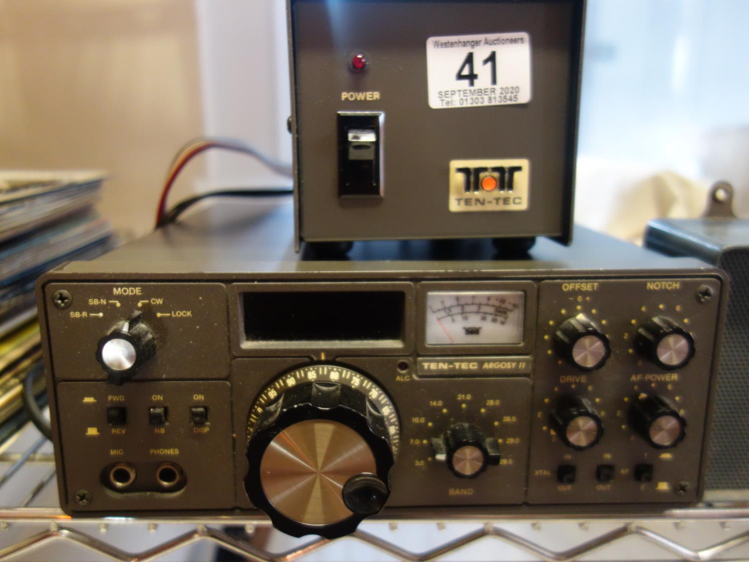 amateur Radio, model TEN TEC ARGOS 2 with power pack, and separate small speaker, manual and - Image 2 of 6