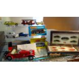 Corgi Toys, Volkswagen Breakdown Truck, German Mercedes Estate 240, Matchbox Superking Fire Tender