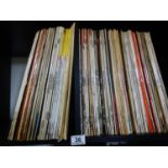 Collection of classical LP'S played on a Giro record deck, labels include Archive and Deutsche,