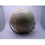 Vintage Library Globe by Phillips 12" dia in good condition but with no stand