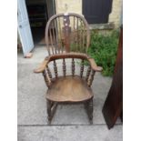 19 th Century Suffolk Windsor Spoke back Rocking Chair