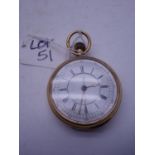 Antique 18ct gold,Chronometer pocket watch by LB Tuchman of Birmingham, an open face stop action