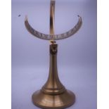 Modern Gilt metal desk top Sun Dial 14" tall,