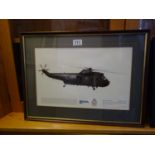 F/g Limited edition print Sea King HC4 Helicopter No:62 of 1,200 from the Special Commission