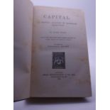 Karl Marx Capital a hard back . Capitalist production, green copy, 5 THedition January 1896